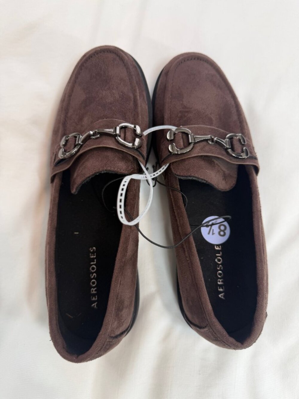 Aerosoles Beckett Brayla Brown Horsebit Lug Loafers Size 8.5M - Picture 7 of 11